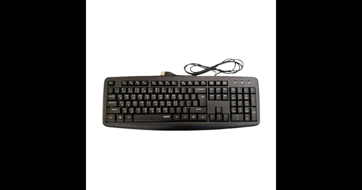 Rapoo NK2600 Spill-Resistant Wired Keyboard with Bangla