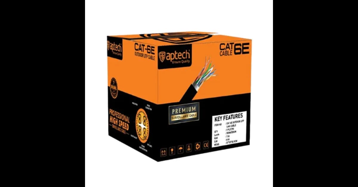 Aptech Cat 6E 305 Meter Outdoor UTP Cable